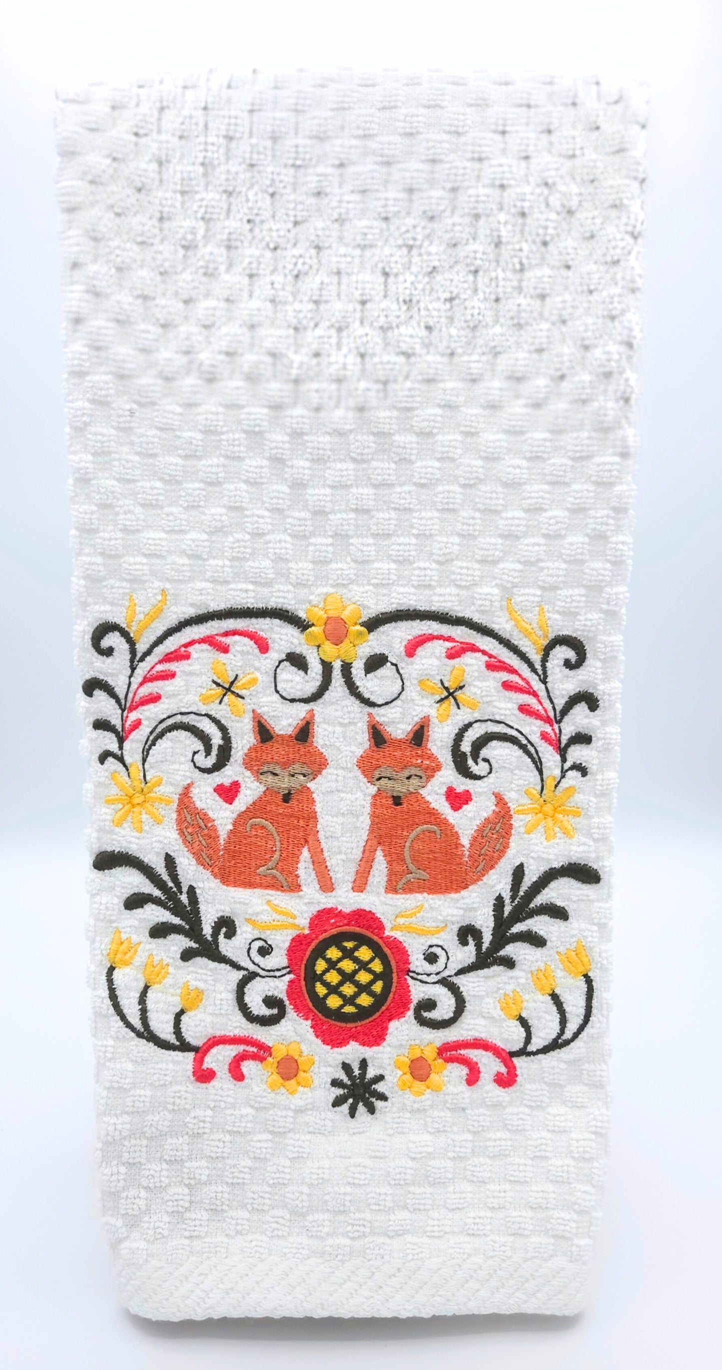 Scandinavian Folk Art Foxy Floral