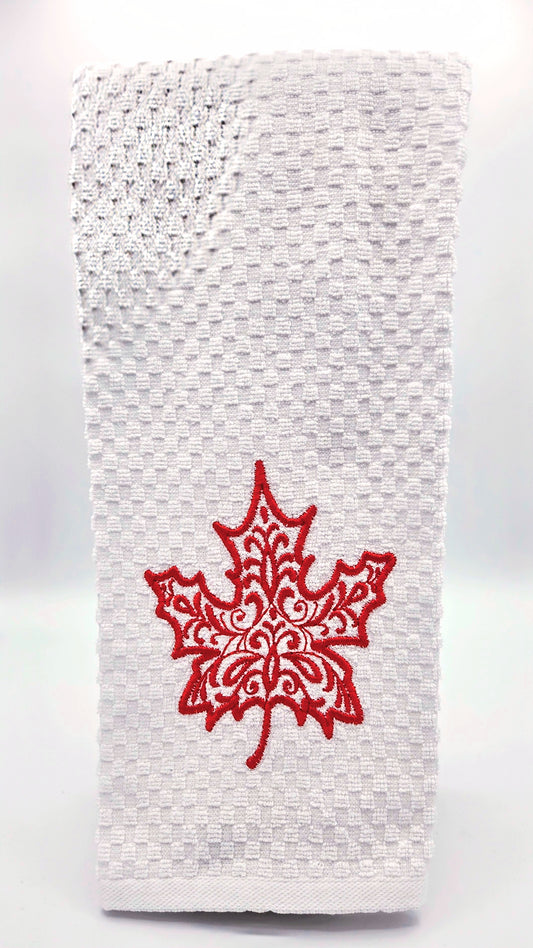 Maple Leaf in FIligree Home Towel